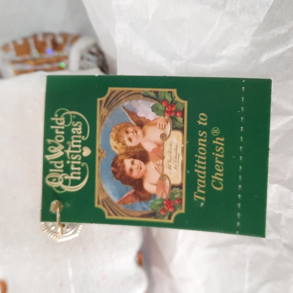 Covered Bridge Historic Old World Christmas Glass Ornament Kissing Bridges NWT - Picture 5 of 5